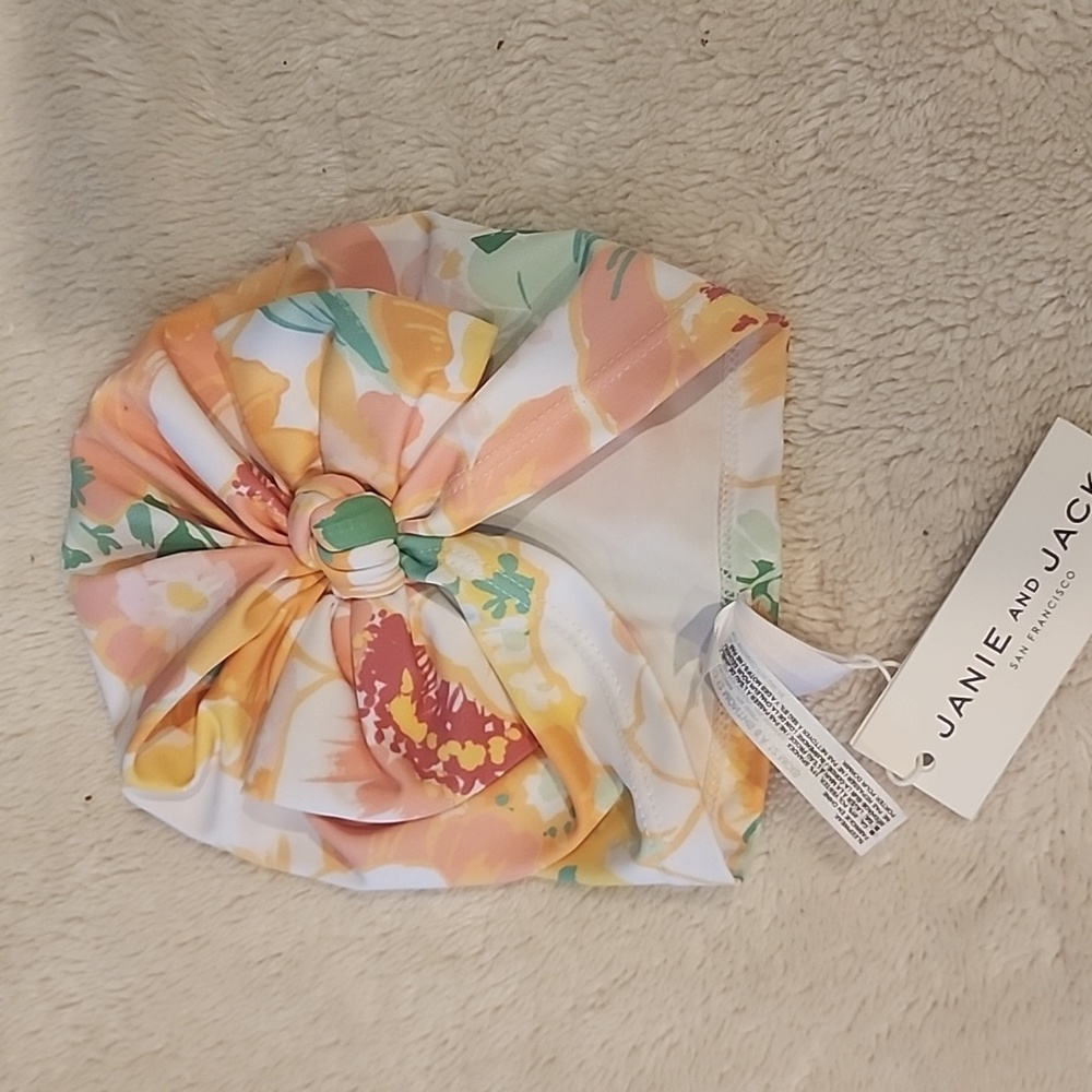 Janie and Jack NWT RECYCLED FLORAL SWIM HEADWRAP 6-12 months